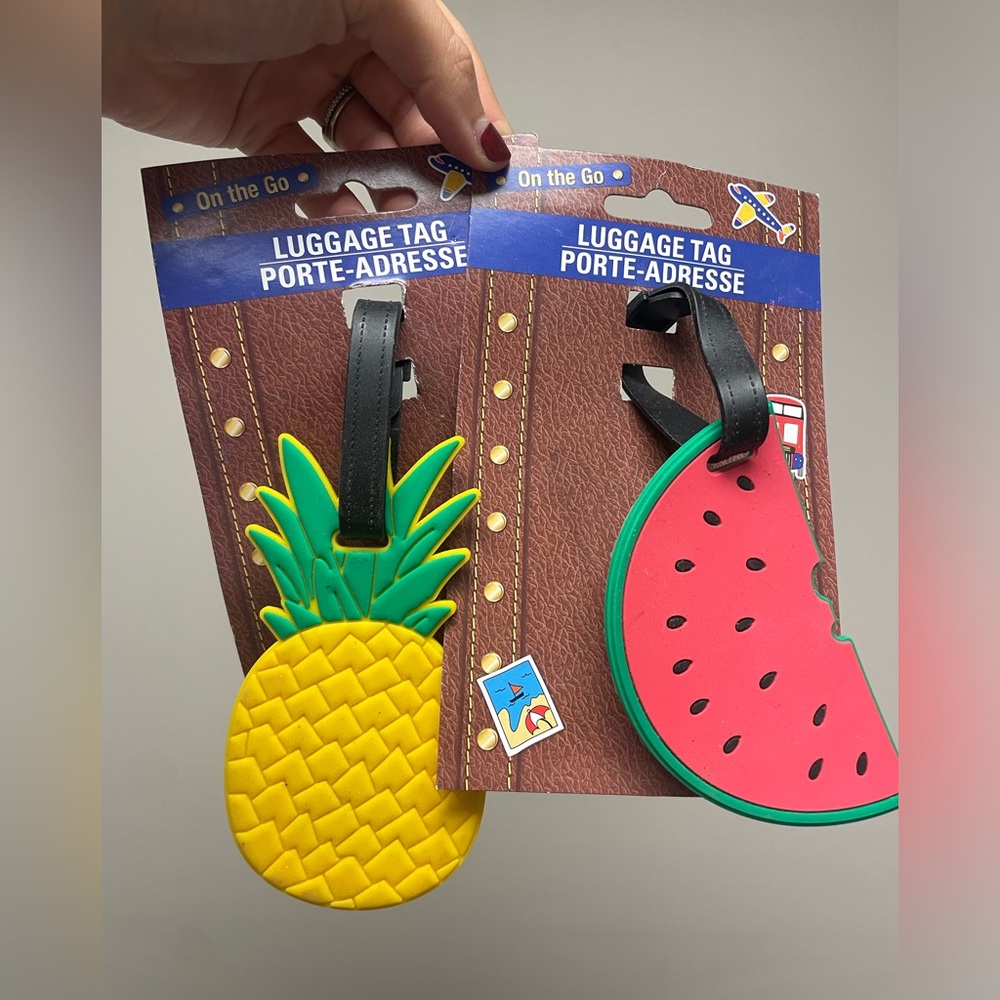 Pineapple and Watermelon Travel Luggage Tags NEW
